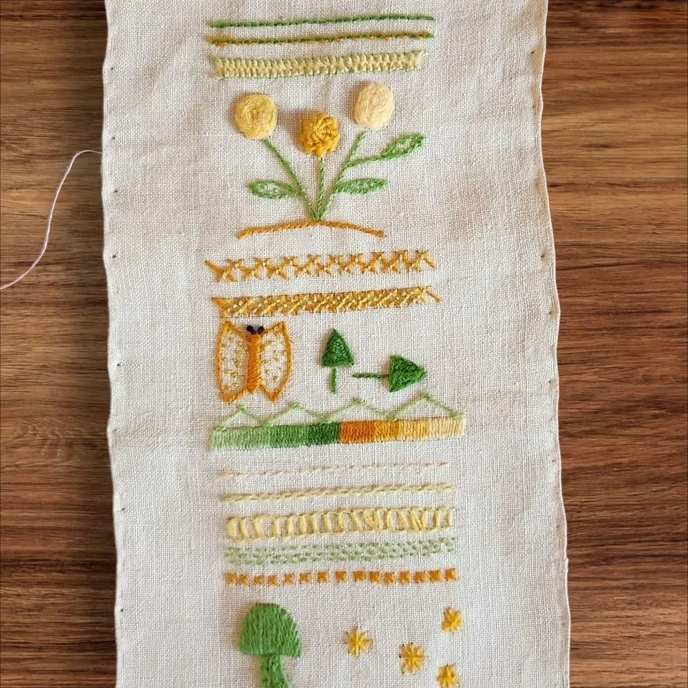 Handmade vintage needlepoint